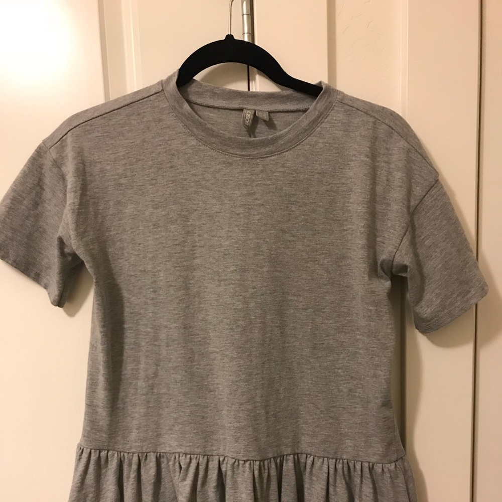 ASOS ruffle waist peplum tee